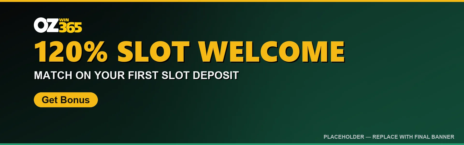 ozwin365ph 120% slot welcome bonus — placeholder banner